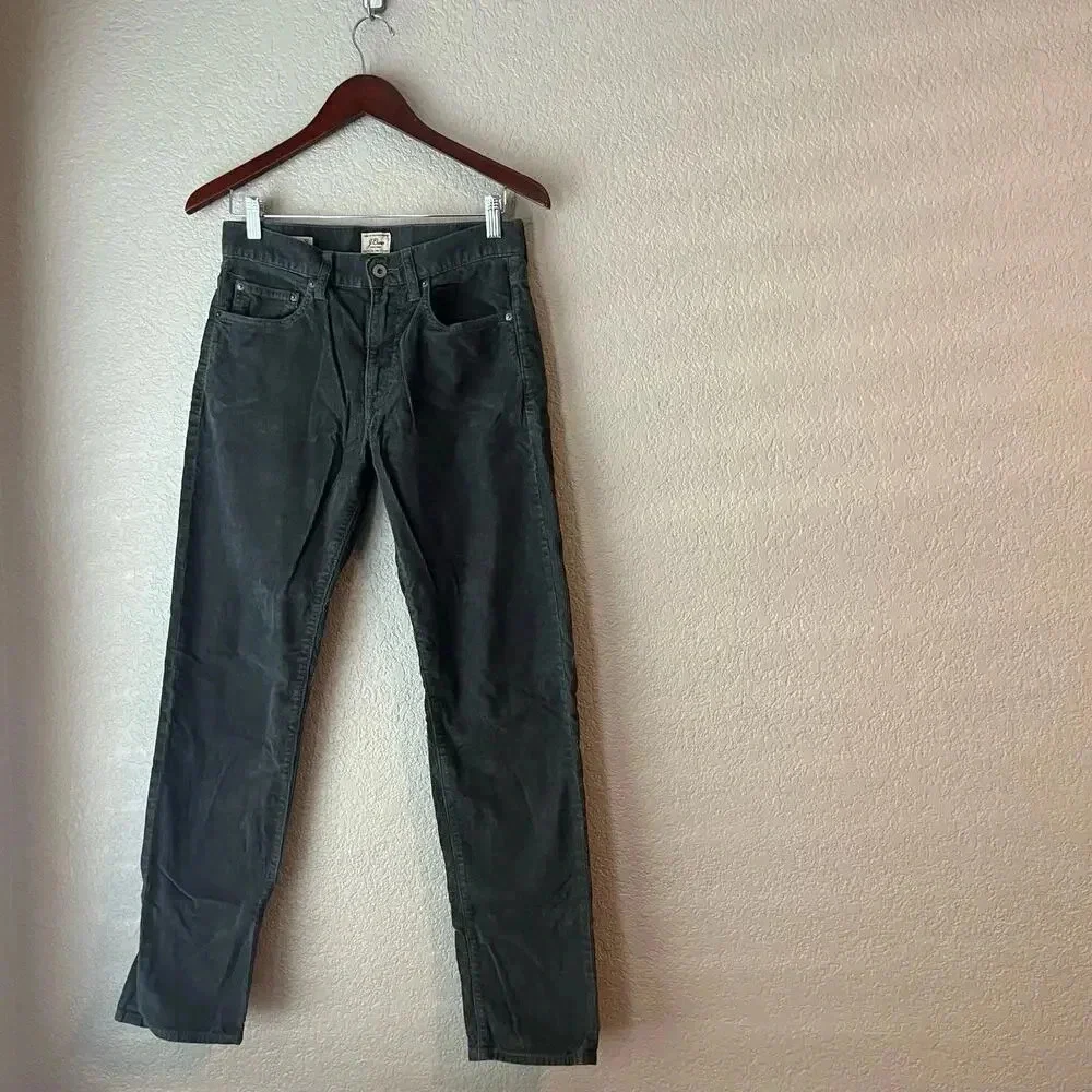 J. Crew Corduroy Pants Men’s 28 32 Straight Leg Gray